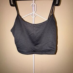 black cropped tank